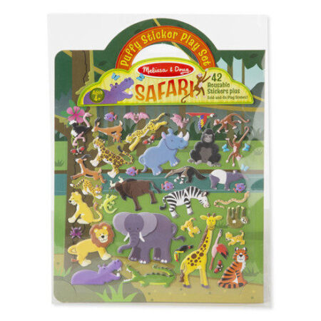 Wypukłe naklejki wielorazowe Safari – Melissa & Doug